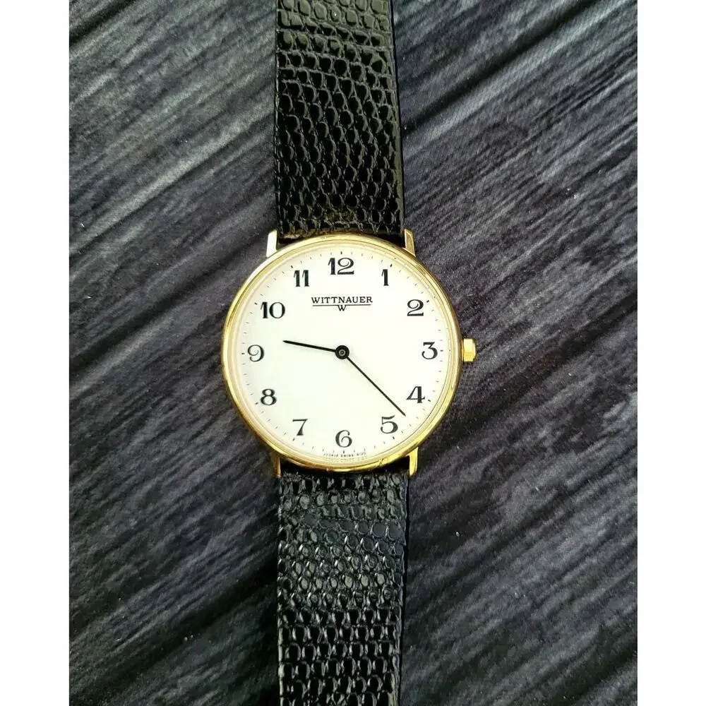 Vintage Wittnauer Mens‎ Watch Swiss Gold In Box New Battery